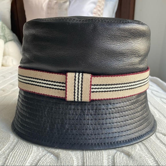 ** SOLD ** BURBERRY Tallulah Leather Hat - NEW - Picture 1 of 8